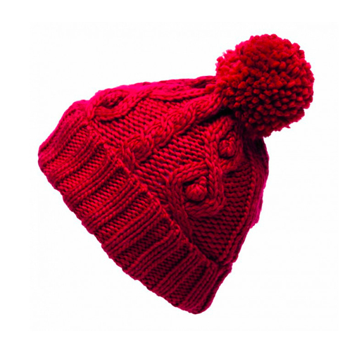 Bonnet Rouge Pompom